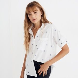 Madewell Embroidered Daisy Courier Shirt